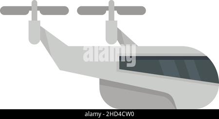 Drohnentaxi-Symbol. Flache Abbildung des Vektorsymbols für Drohnen-Taxis auf weißem Hintergrund isoliert Stock Vektor