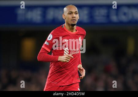 London, Großbritannien. 02nd Januar 2022. 02. Januar - Chelsea gegen Liverpool - Premier League - Stamford Bridge Fabintha während des Premier League-Spiels in Stamford Bridge, London Bildnachweis: Credit: Mark Pain/Alamy Live News Stockfoto