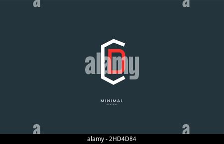 Buchstabensymbol-Logo auf CD oder DC Stock Vektor