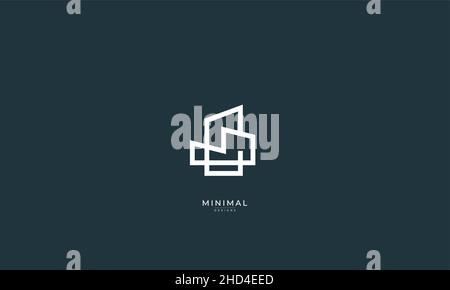 Eine Linie Art Icon Logo eines modernen Hauses oder Haus / Immobilien-Geschäft Stock Vektor