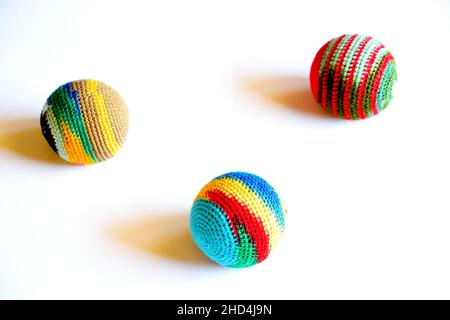 Bunte Jonglierbälle Stockfoto