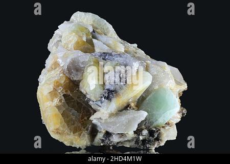 Kristalle von Topaz von viitaniemi Feldspat Steinbruch in Finnland Stockfoto