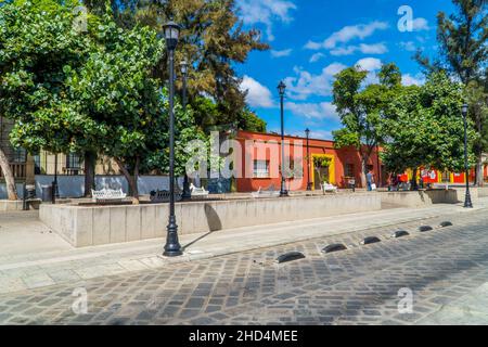 Berühmte Macedonia Alcala Straße in Oaxaca, Mexiko Stockfoto