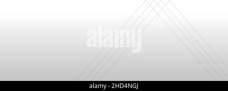 Abstrahieren Sie mehrere schwarze Linien auf einem leeren grauen Hintergrund Stockfoto
