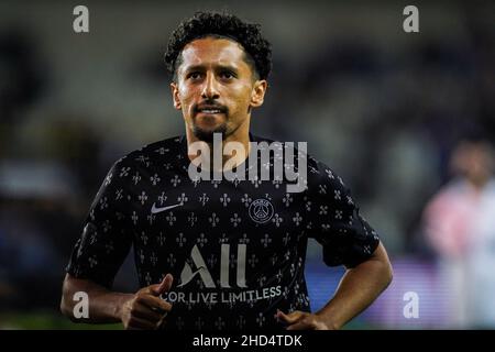 BRÜGGE, BELGIEN - 15. SEPTEMBER: Marquinhos von Paris Saint-Germain vor dem UEFA Champions League-Gruppenspiel zwischen dem Club Brugge und Paris Saint-Germain am 15. September 2021 im Jan Breydelstadion in Brügge, Belgien (Foto: Joris Verwijst/Orange Picches) Stockfoto