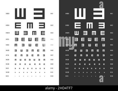 Sichtdiagrammtabellen Stock Vektor
