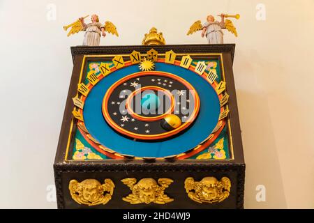 England, Dorset, Wimborne, Wimborne Minster Church, The 14th Century Astronomical Clock Stockfoto