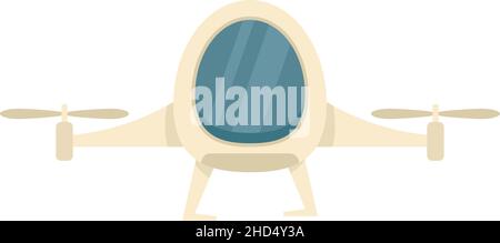 Symbol für unbemannte Taxis. Flache Abbildung des Vektorsymbols für unbemannte Taxis auf weißem Hintergrund Stock Vektor