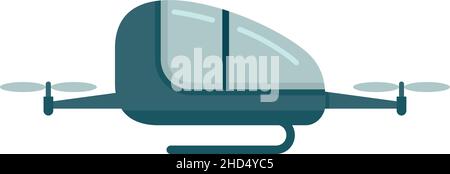Symbol für automatisches Lufttaxi. Flache Darstellung des Vektorsymbols für das automatisierte Lufttaxi auf weißem Hintergrund Stock Vektor