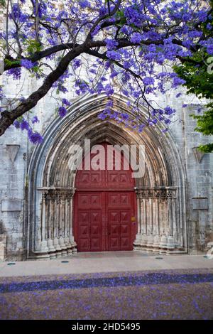 Haupteingang der Carmo Kirche, Lissabon, Portugal, Iberische Halbinsel, Südwesteuropa Stockfoto