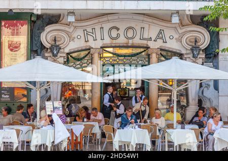 Nicola Cafe, Rossio-Platz, Lissabon, Portugal, Süd-West-Europa Stockfoto