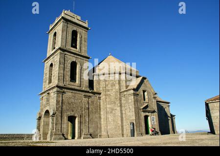 Heiligtum von Nossa Senhora da Graça auf dem Gipfel des Monte Farinha im Norden Portugals Stockfoto