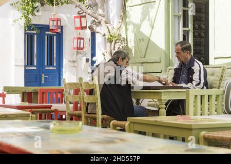 Kythnos Taverne. Stockfoto