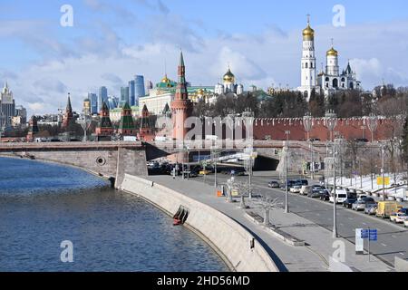Der Moskauer Kreml. Ein sonniger Tag Anfang Mai im Zentrum der Hauptstadt Russlands. Stockfoto