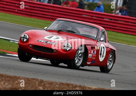 Malcolm Paul, Rick Bourne, TVR Grantura, International Trophy for Classic GT Cars - Pre 1966, ein Mini-Langstreckenrennen für GT-Autos vor 1966, ein Zweifahrer Stockfoto