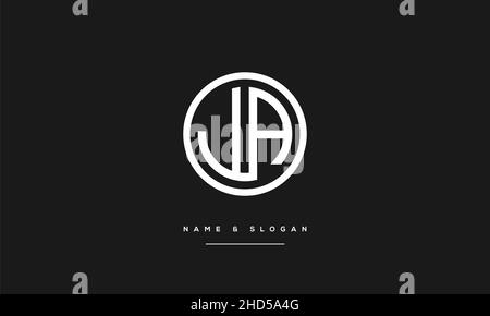 JA, AJ, Abstract Letters Logo Monogram Stockfoto
