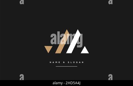 JA, AJ, Abstract Letters Logo Monogram Stockfoto