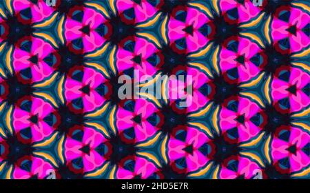 Helle und Neon mehrfarbige nahtlose Muster Textur und Vorlage. Mehrfarbig. Farbenfrohe ornamentale Grafik-Dessin. Farbige Mosaikornamente. Vektor Stock Vektor