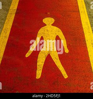 Epsom Surrey UK Januar 02 2022, Painted Floor Marking is A Public Car Park with No People Stockfoto