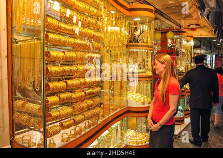 Diera Gold Souk, Deira, Dubai, Vereinigte Arabische Emirate Stockfoto