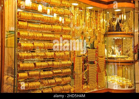 Diera Gold Souk, Deira, Dubai, Vereinigte Arabische Emirate Stockfoto