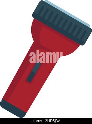 Symbol für die Safari-Jagd-Taschenlampe. Flache Abbildung der Safari Jagd Taschenlampe Vektor-Symbol auf weißem Hintergrund isoliert Stock Vektor