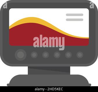 Symbol für Echolot zum Tauchen. Flache Darstellung des Vektors des Echolot-Echolots, isoliert auf weißem Hintergrund Stock Vektor