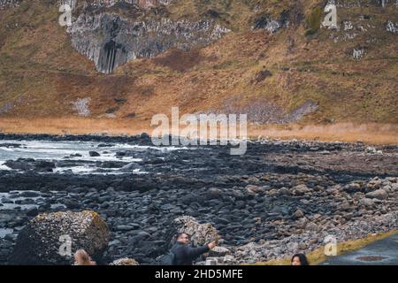 Giant's Causeway in Bushmills, Großbritannien Stockfoto