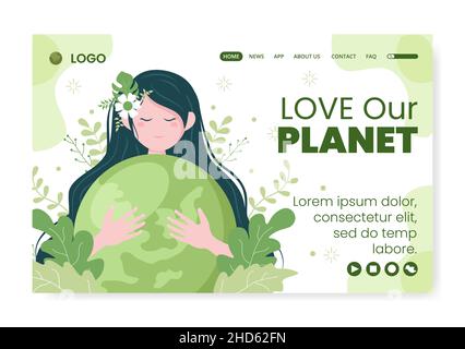 Dating App for a Love Match Landing Page Template Flat Design Illustration editierbar von quadratischen Hintergrund geeignet für Social Media oder Valentine Greetin Stock Vektor