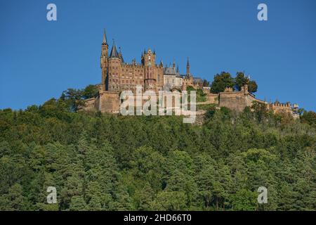 Schloss Hohenzollern bei Bisingen in den schwäbischen alpen, Deutschland Stockfoto