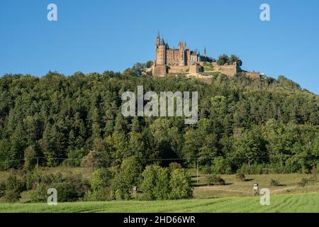 Schloss Hohenzollern bei Bisingen in den schwäbischen alpen, Deutschland Stockfoto