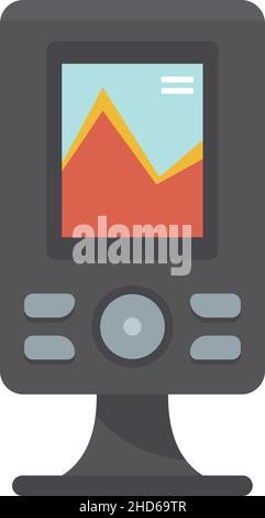 Echolot-Symbol für Fishfinder. Flache Darstellung des Vektorsymbols für Echolot-Echolot auf weißem Hintergrund Stock Vektor