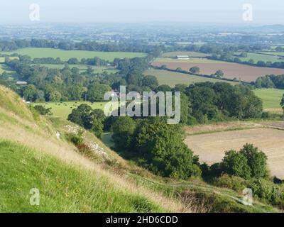 Blick von Hambledon Hill, Dorset Stockfoto