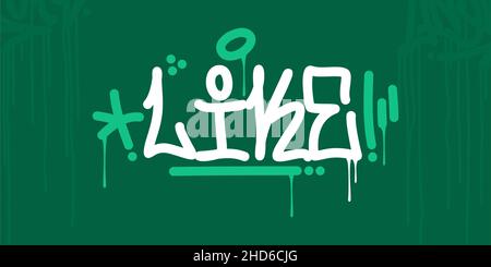 Einfache Abstrakte Hip Hop Hand Geschrieben Urban Street Art Graffiti Stil Wort Wie Vektor Illustration Stock Vektor