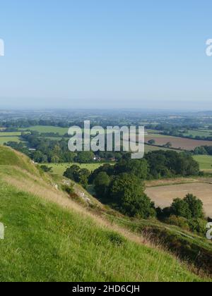 Blick von Hambledon Hill, Dorset Stockfoto