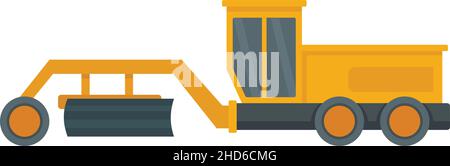 Grader-Maschinensymbol. Flache Darstellung des Grader-Vektorsymbols für Grapple-Maschinen auf weißem Hintergrund Stock Vektor