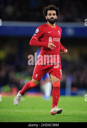 02. Januar - Chelsea gegen Liverpool - Premier League - Stamford Bridge Mohamed Salah während des Premier League-Spiels auf der Stamford Bridge Bildnachweis : © Mark Pain / Alamy Live News Stockfoto