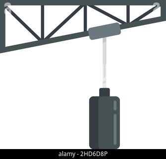 Symbol für Abriss-Handkran. Flache Abbildung des Abriss Handkran Vektor-Symbol isoliert auf weißem Hintergrund Stock Vektor