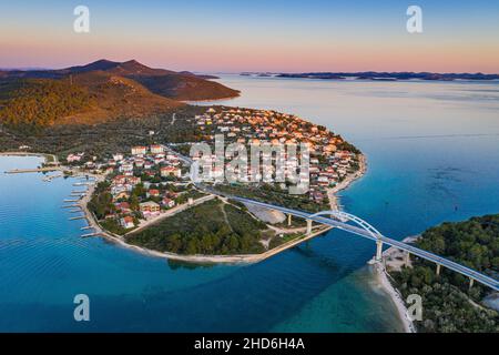 Ždrelac, isran Pašman Stockfoto