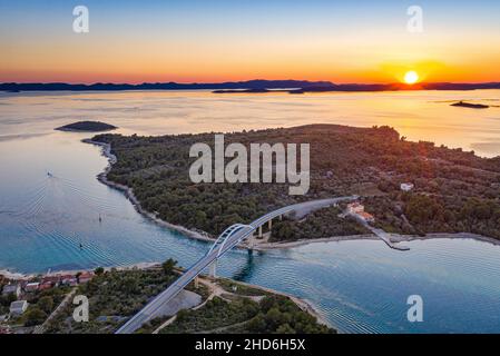 Ždrelac, isran Pašman Stockfoto