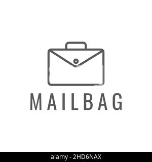 Mail mit Tasche Business Logo Design Vektor Grafik Symbol Symbol Zeichen Illustration kreative Idee Stock Vektor