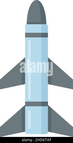 Symbol für die Raketenpistole. Flache Abbildung des Vektorsymbols für Raketenwerfer auf weißem Hintergrund isoliert Stock Vektor
