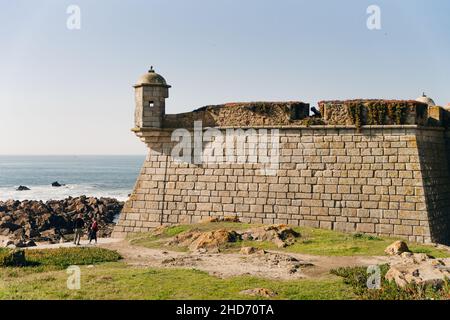 PORTO, PORTUGAL - März 2021 Fortaleza da Foz do Douro. Hochwertige Fotos Stockfoto