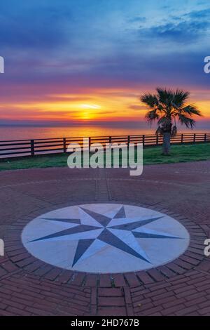 Seascape, Sunrise Beach Porto Potenza Picena, Marken, Italien, Europa Stockfoto