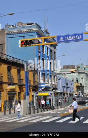Jirón de la Unión, Union Street, historisches Zentrum, Lima, Peru Stockfoto