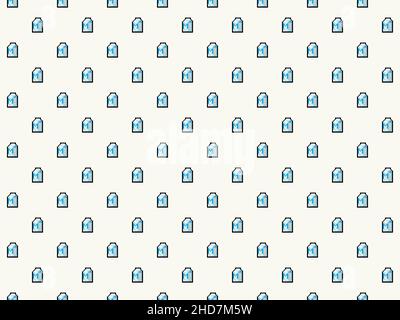 Pixel 8-Bit-Packung mit Milchhintergrund - hochauflösendes nahtloses Muster Stockfoto