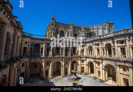 TOMAR, PORTUGAL JUNI 18, 2016 - Das Kloster des Ordens von Christus ist eine religiöse Gebäude und Römisch-katholischen Gebäude in Tomar, Portugal. UNESCO-Worl Stockfoto