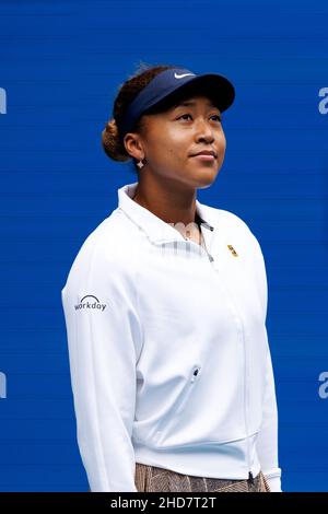 NAOMI OSAKA (JPN) in Aktion beim Melbourne Summer Set Qualifying 2022 am Dienstag, den 2022. Januar, im Melbourne Park Stockfoto