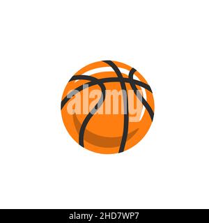 Handgezeichnete Vektor abstrakte Stock Grafik Symbol Illustration mit einfachen Basketball Ball isoliert auf weißem Hintergrund Stock Vektor