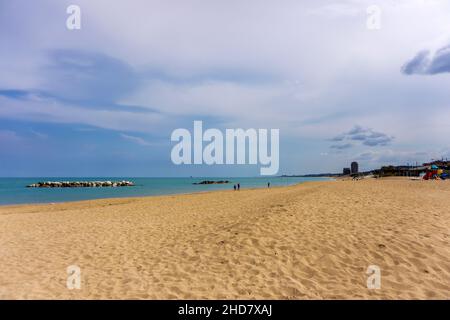 Seascape, Strand von Porto Potenza Picena, Marken, Italien, Europa Stockfoto